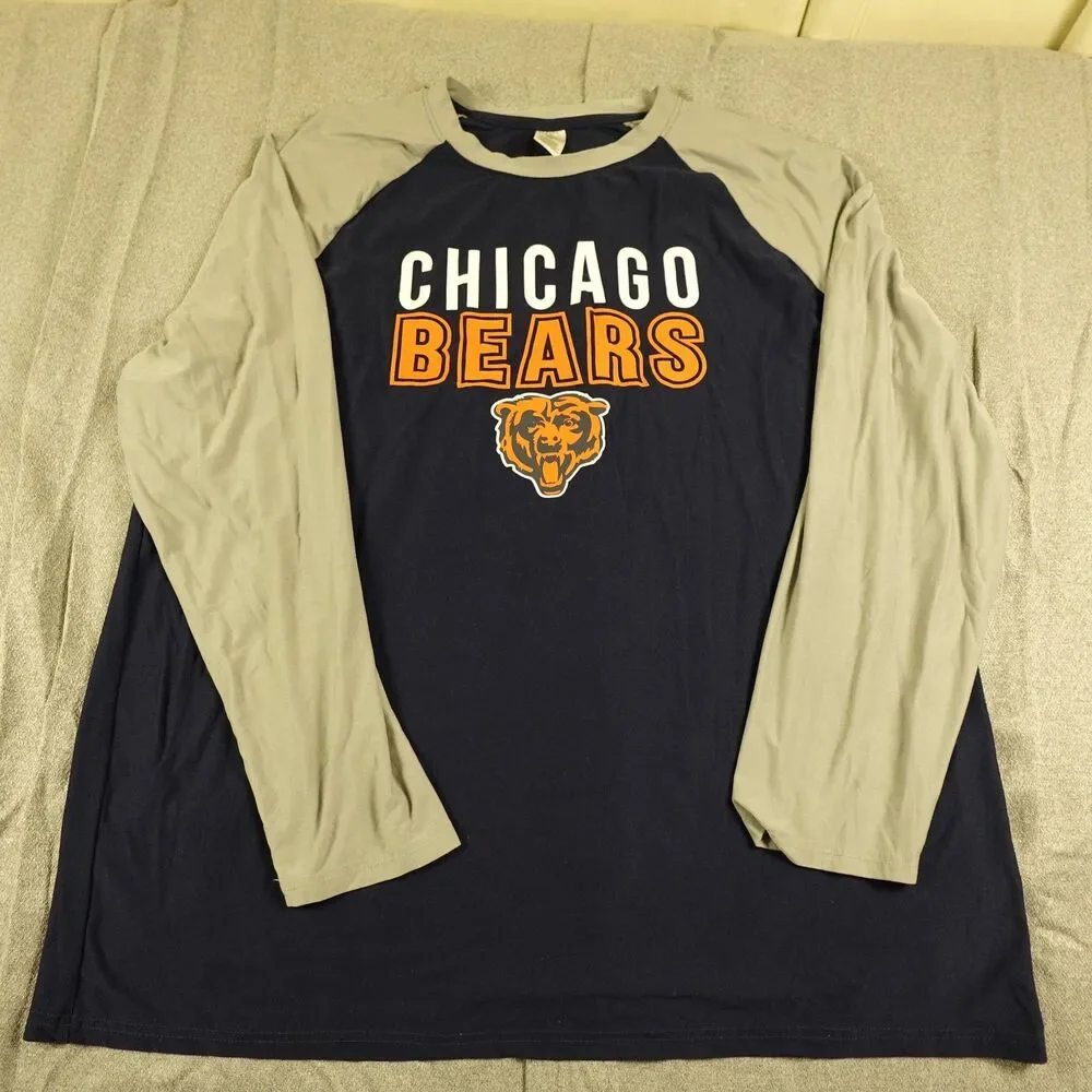 Chicago Bears Pajamas Mens 2XL Navy Orange NFL Football Sleepwear Set NFL Team